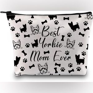 GJTIM women’s Best Yorkie Mom Ever Graphic Makeup Bag